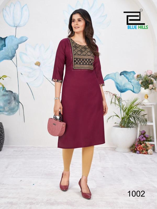 Blue Hills Cadbury Designer Rayon Kurti Collection